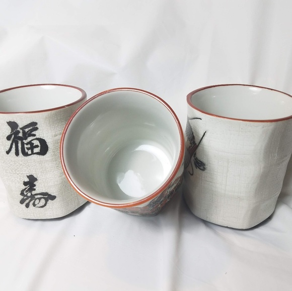 Tall Vtg Japanese tea tumblers set - Picture 5 of 8
